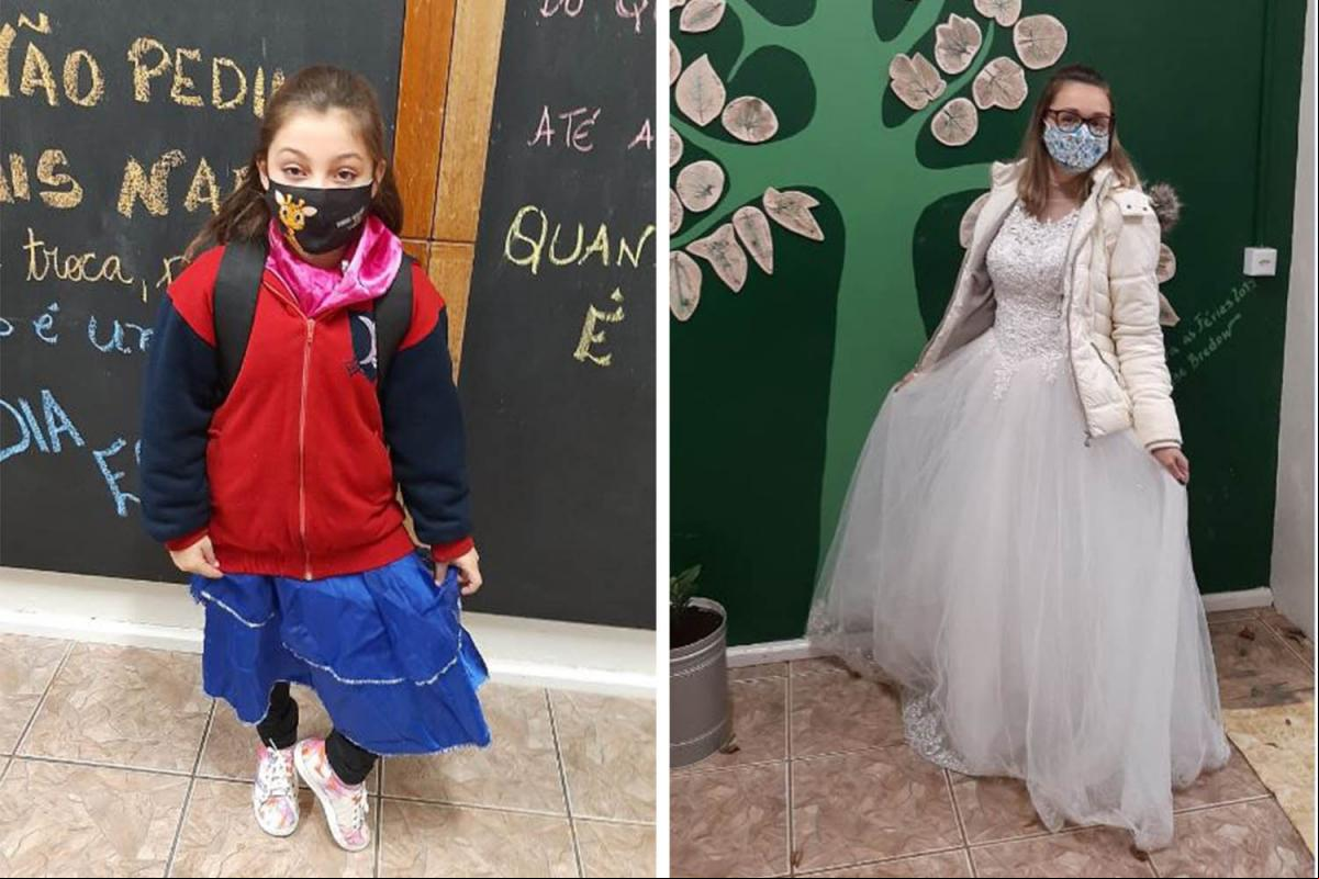 Segunda foi dia de ir para a escola com fantasia na Edvino Bervian Segunda foi dia de ir para a escola com fantasia na Edvino Bervian