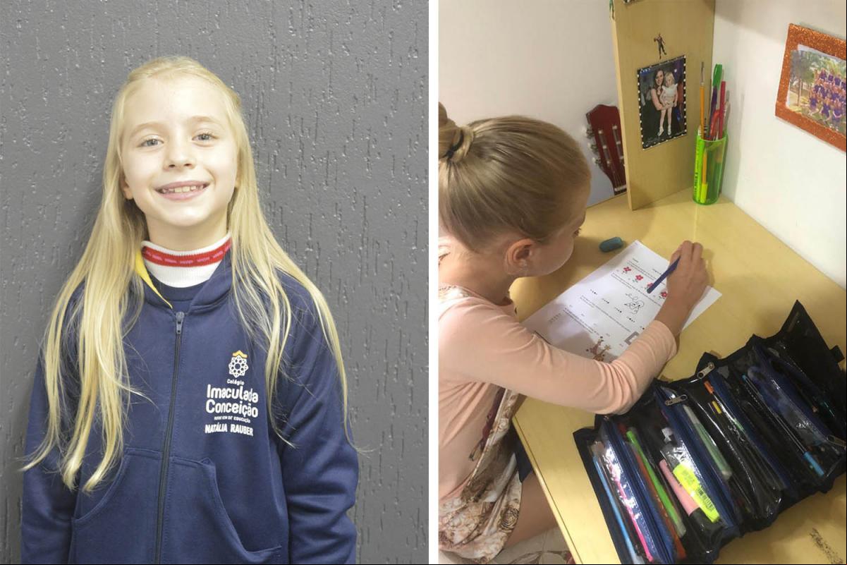 Natália Rauber tem 9 anos Natália Rauber tem 9 anos