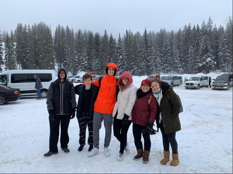 Turma encarou a neve do inverno americano
