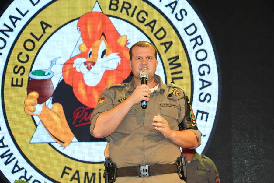 Capitão Juliano Cardoso Arali agradeceu a presença de todos e destacou o importante trabalho realizado pela BM