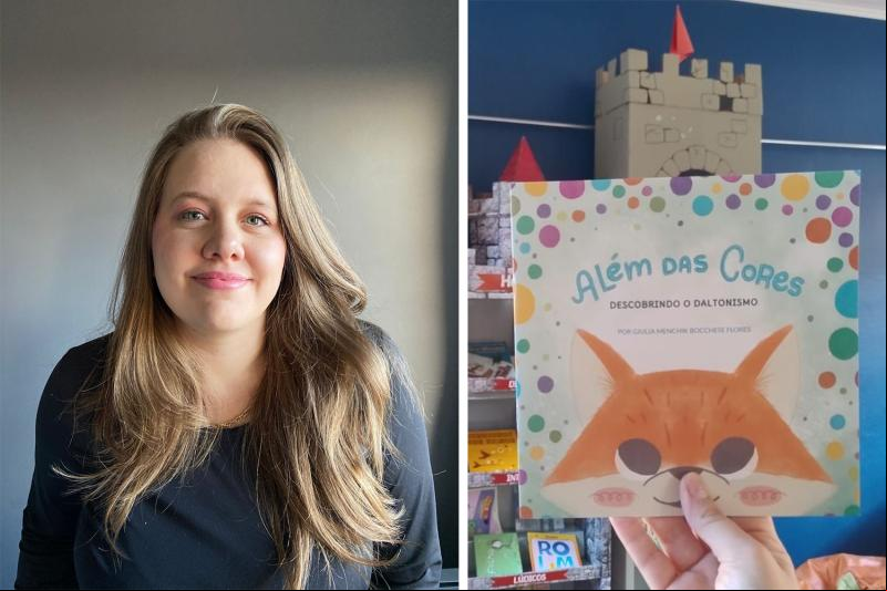 Giulia lançou o livro Além das Cores, Descobrindo o Daltonismo