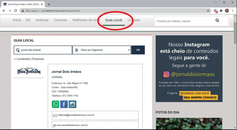 Divulgue você também seu negócio no Guia Local