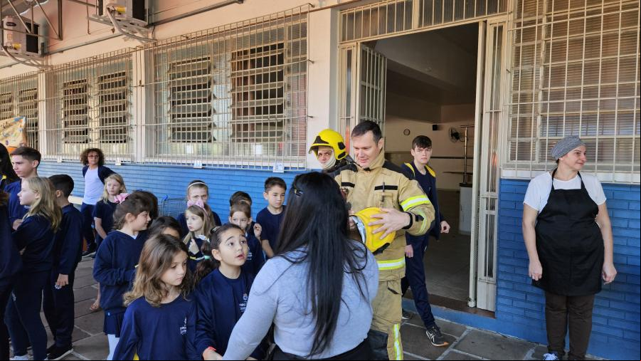 Mais uma vez, simulação contou com o apoio do Corpo de Bombeiros de Dois Irmãos