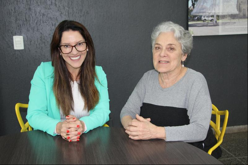 Elisandra e Vera estiveram no JDI e reforçaram o convite à comunidade e visitantes