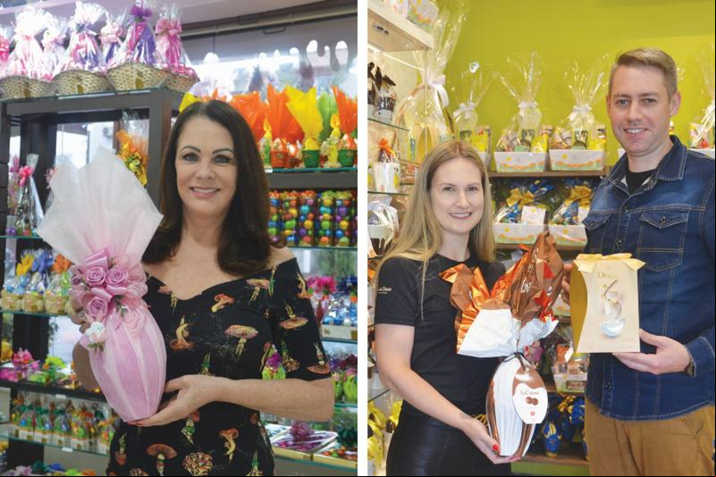 Inês, da Plátanos / Adriana e Felipe, da Cacau Show