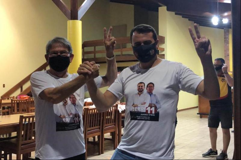 Juarez e Jerri celebram a conquista para o mandato 2021-2024